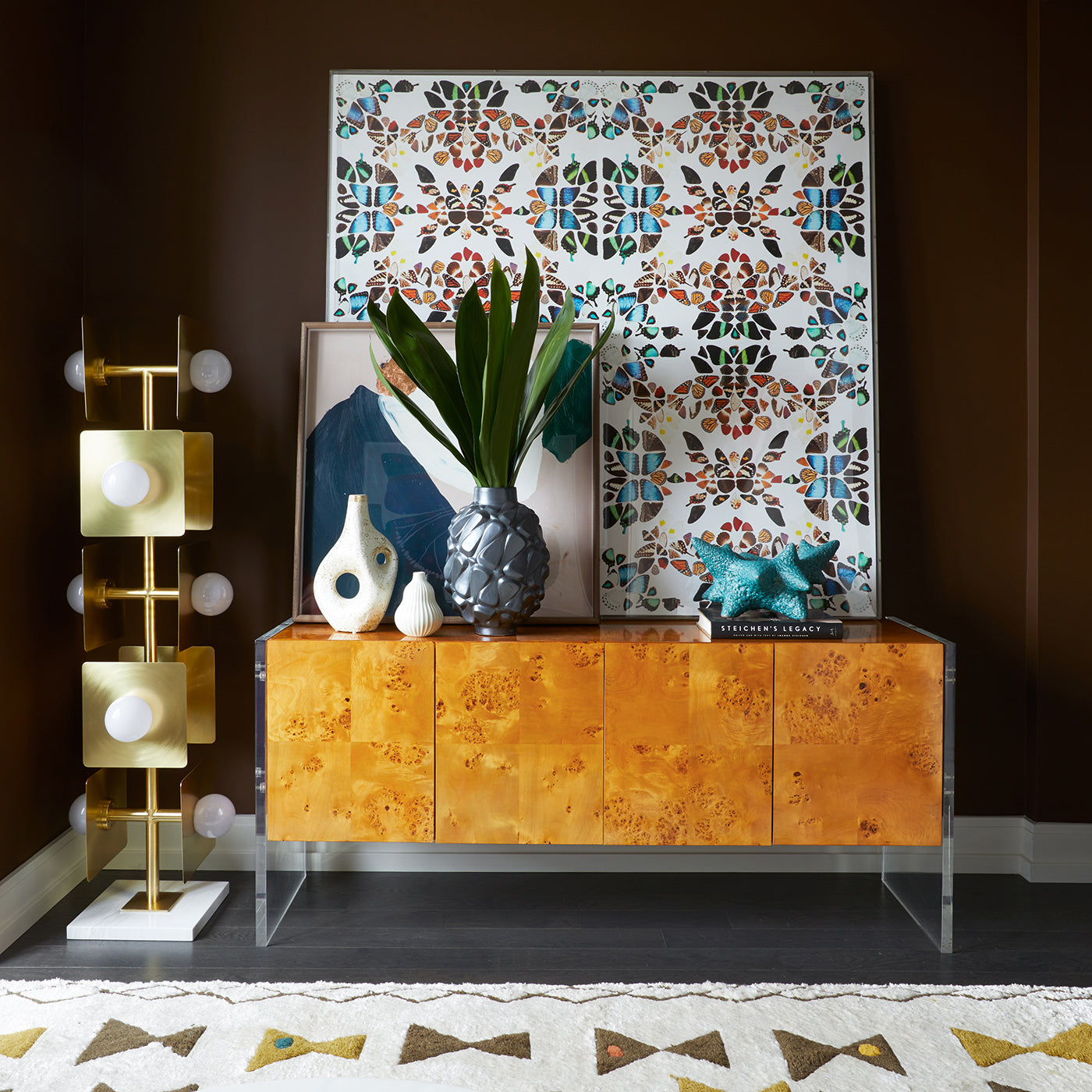 bond credenza butterfly patterns 1 print vignette - styled view