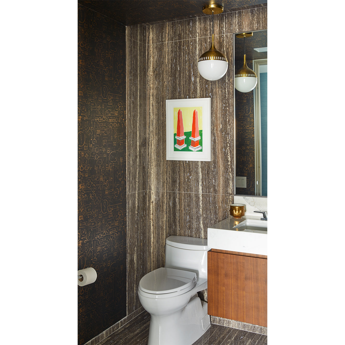Small Rio Pendant in Bathroom