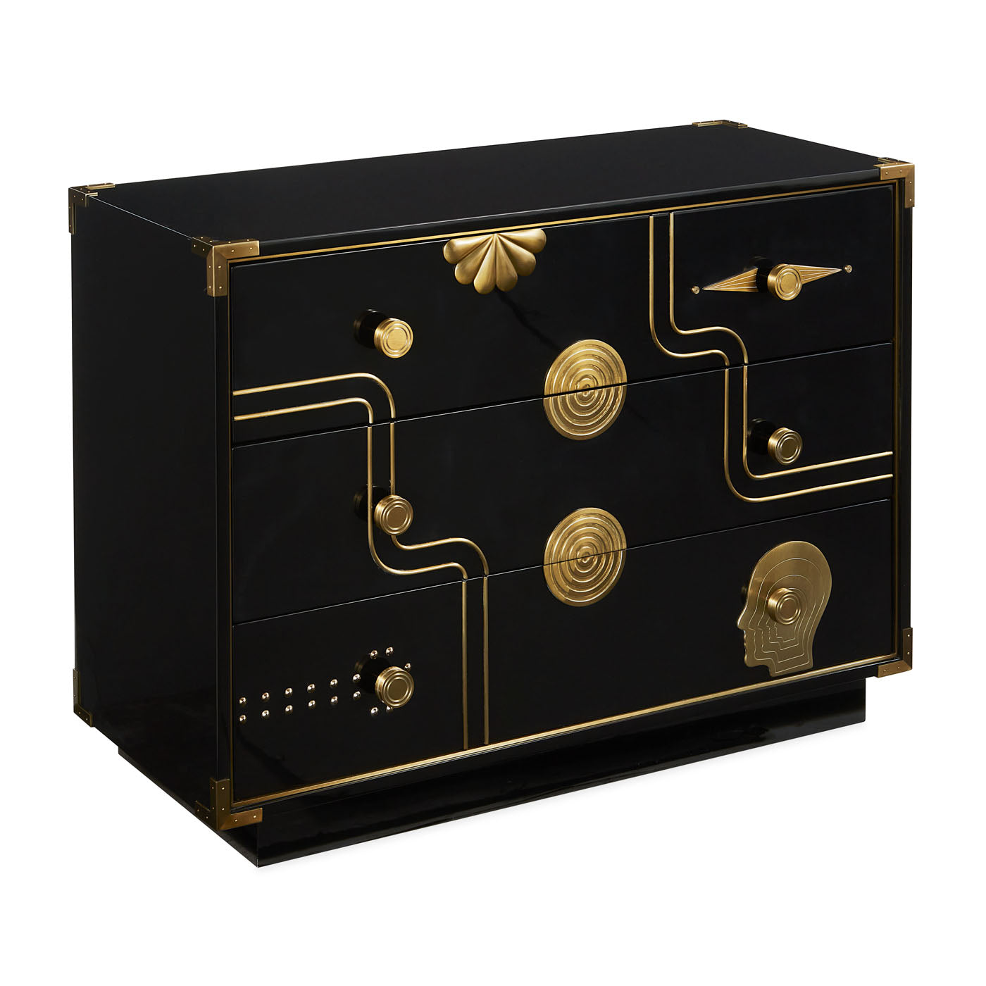 Abbodanza 3 Drawer Chest - side view