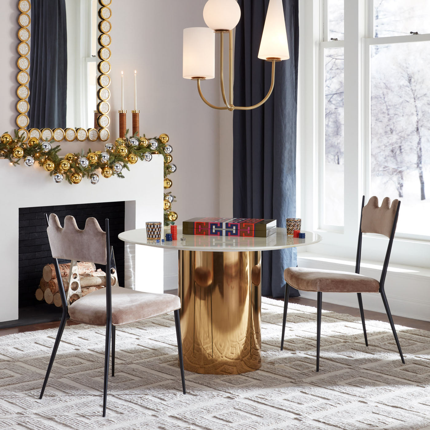 Alphaville Dining Table - holiday shot
