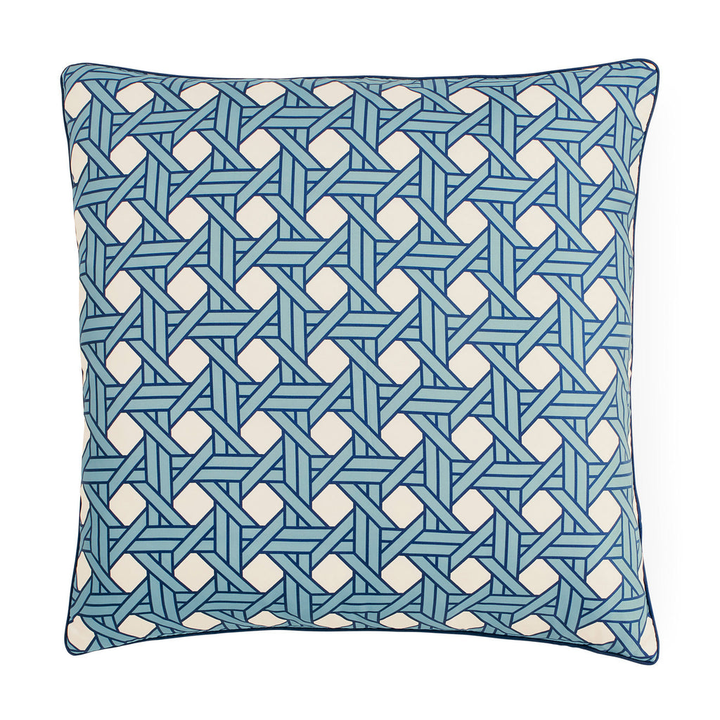 Basketweave Blue Pillow Jonathan Adler