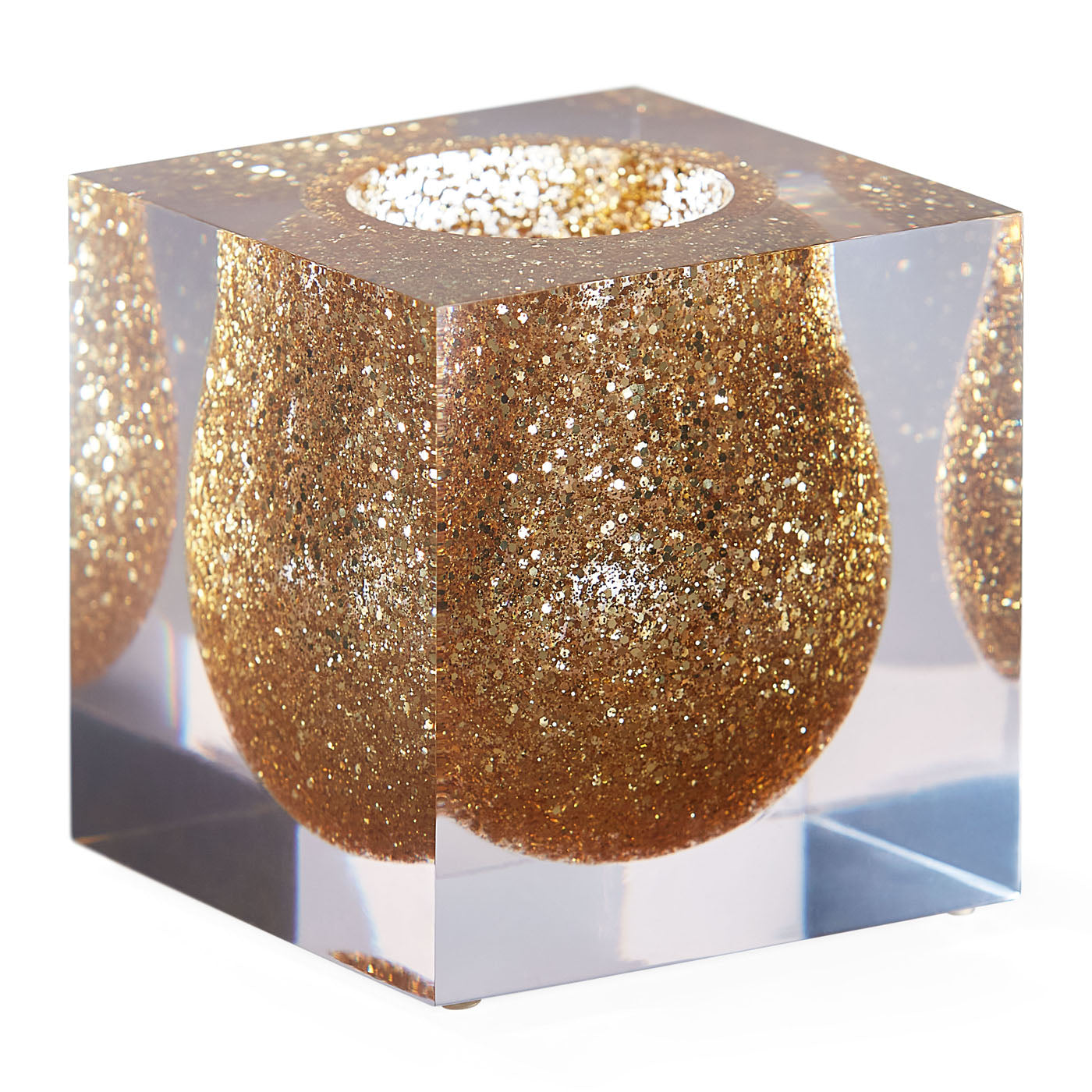 Bel Air Mini Scoop Vase - Glitter side view