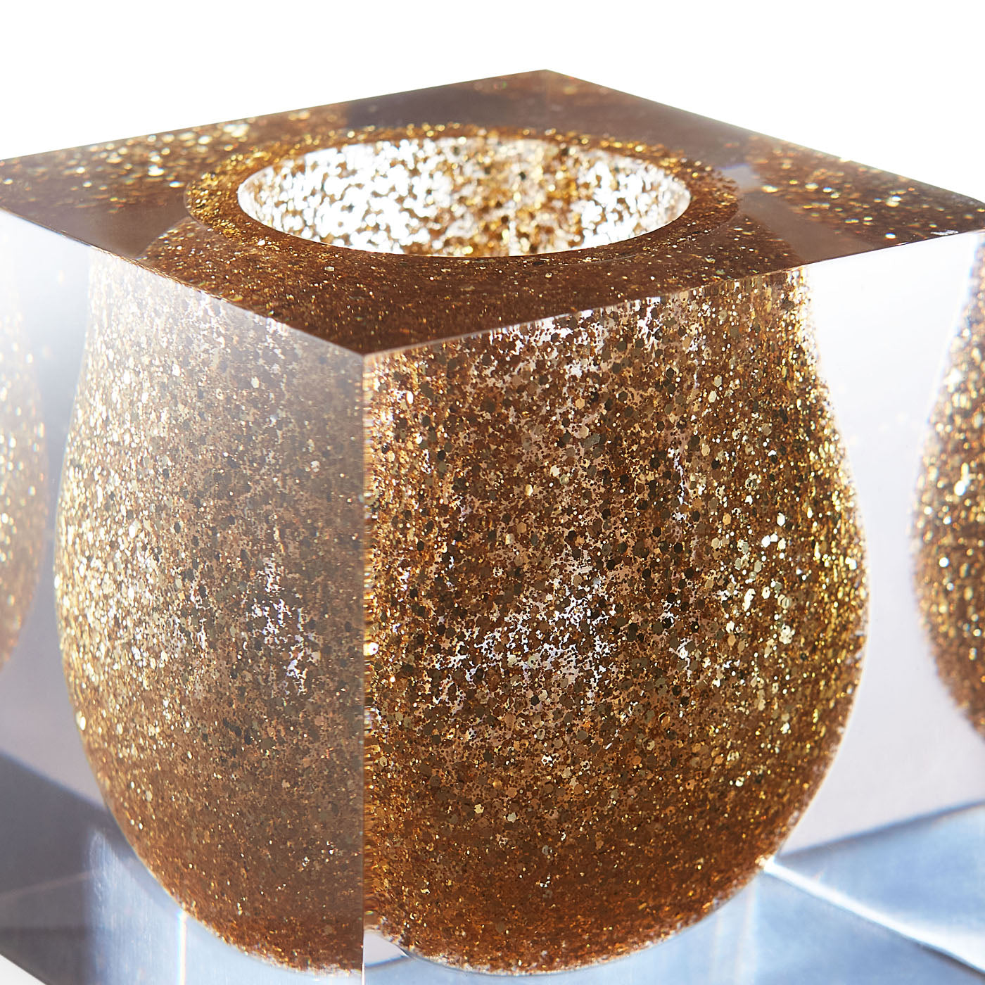 Bel Air Mini Scoop Vase - Glitter details view
