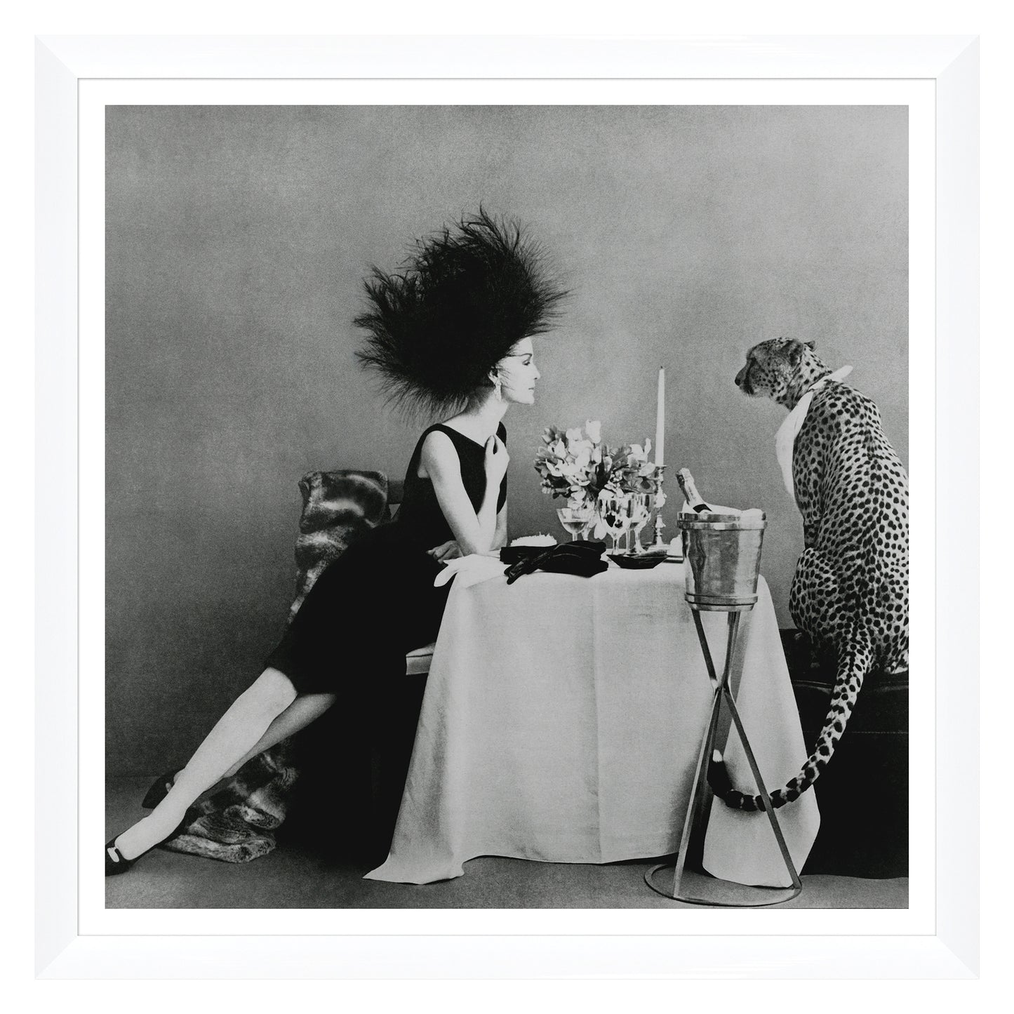 Conde Nast Collection - Model with a Cheetah