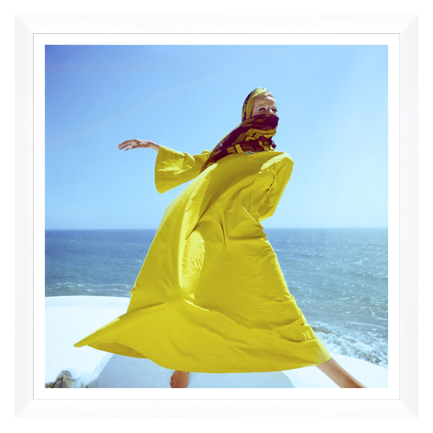 Conde Nast Collection - Veruschka Wearing a Yellow Kaftan