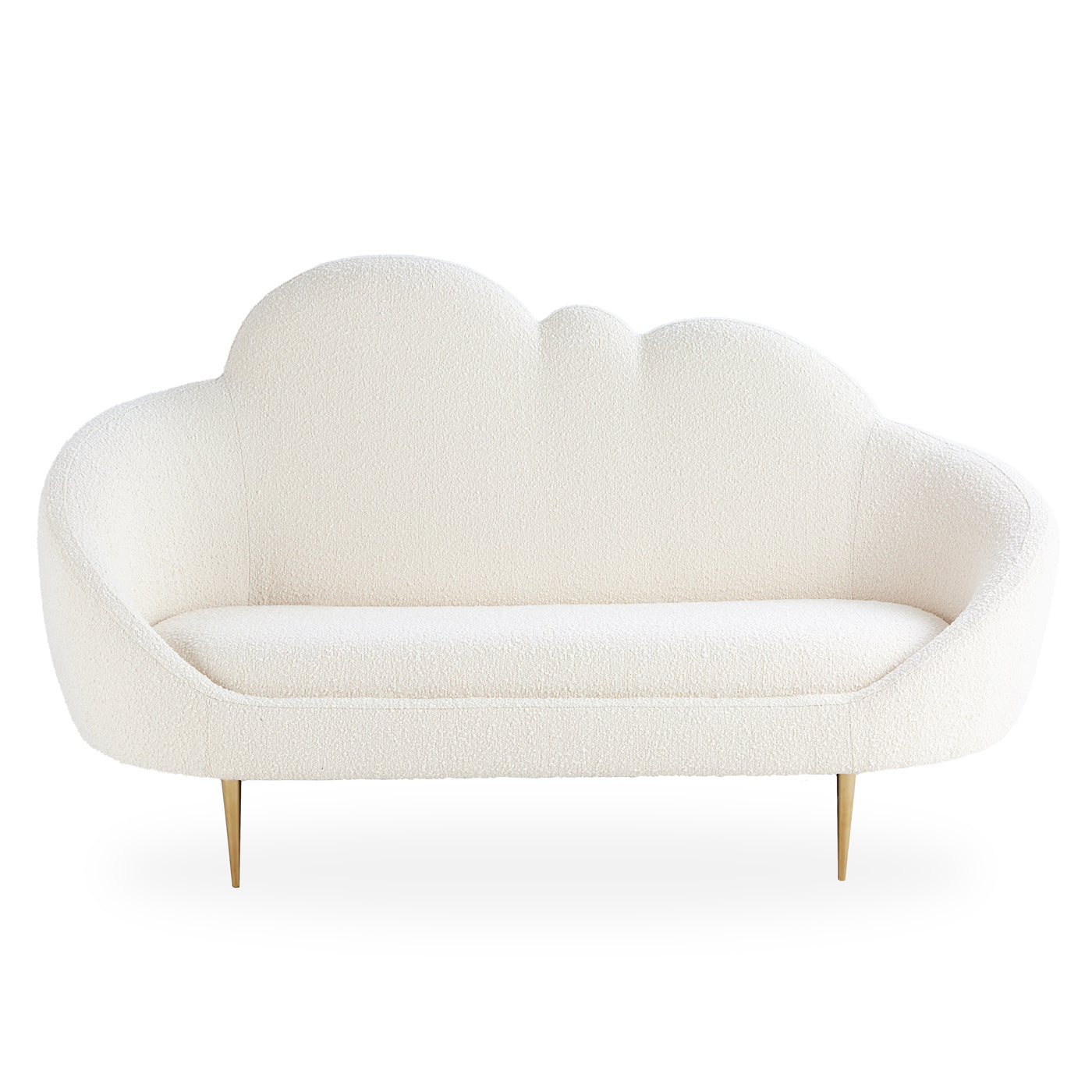 ether cloud settee olympus oatmeal boucle - front view