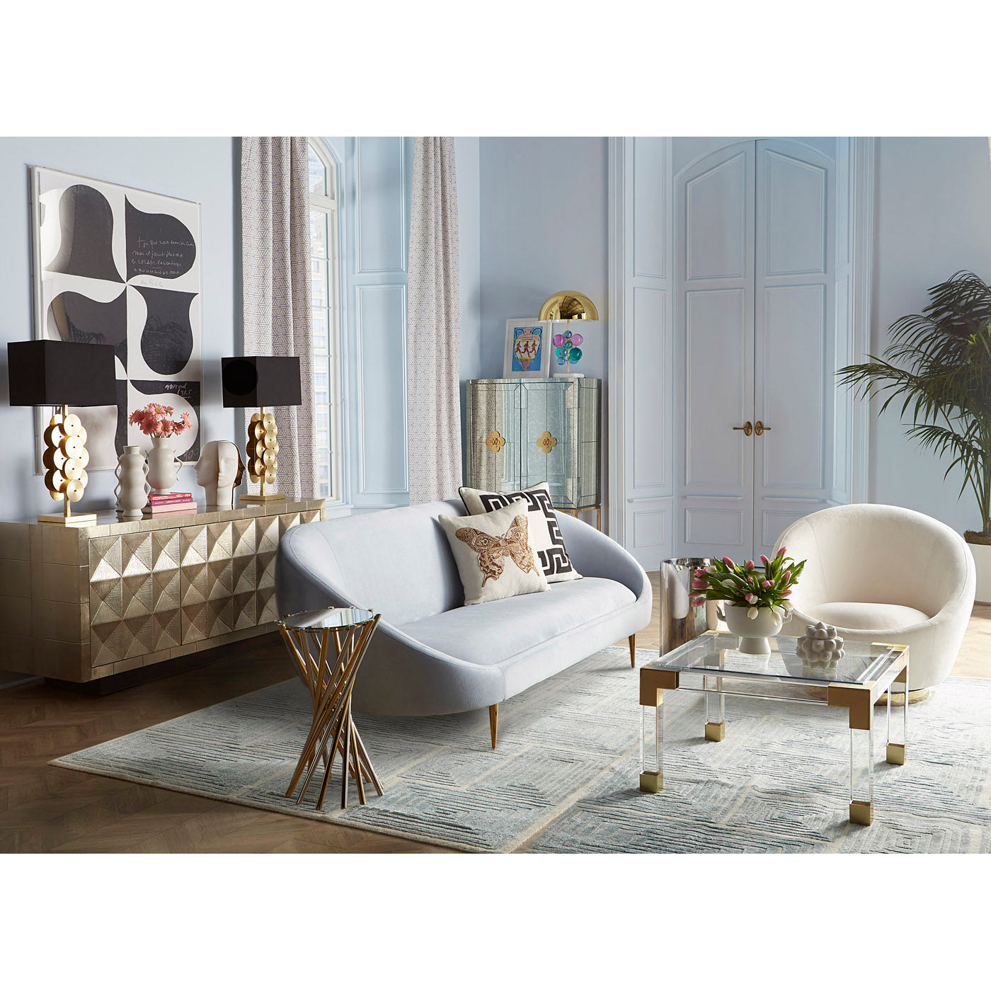 muse butterfly throw pillow ether sofa jacques cocktail table - styled view