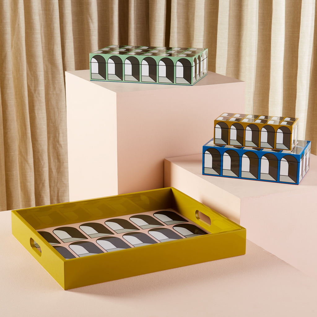 Jonathan Adler】オプ アート レクタングル トレイ