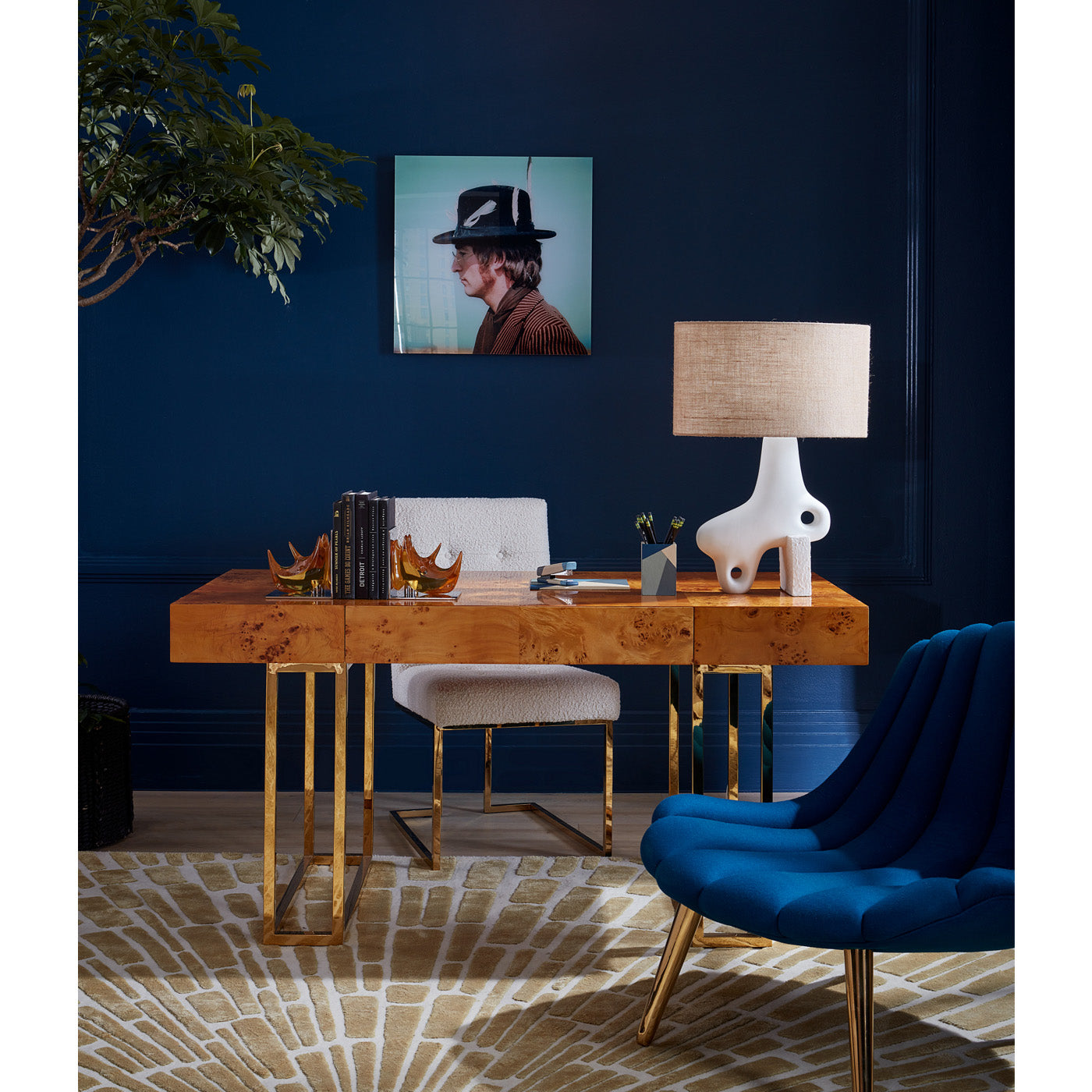 goldfinger dining chair bond executive desk - styled view