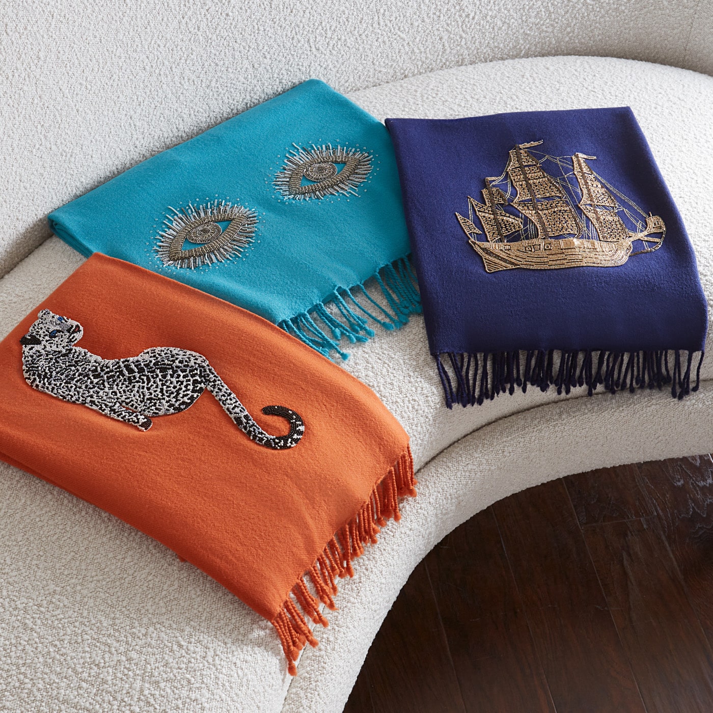 embellished throw collection - styled view