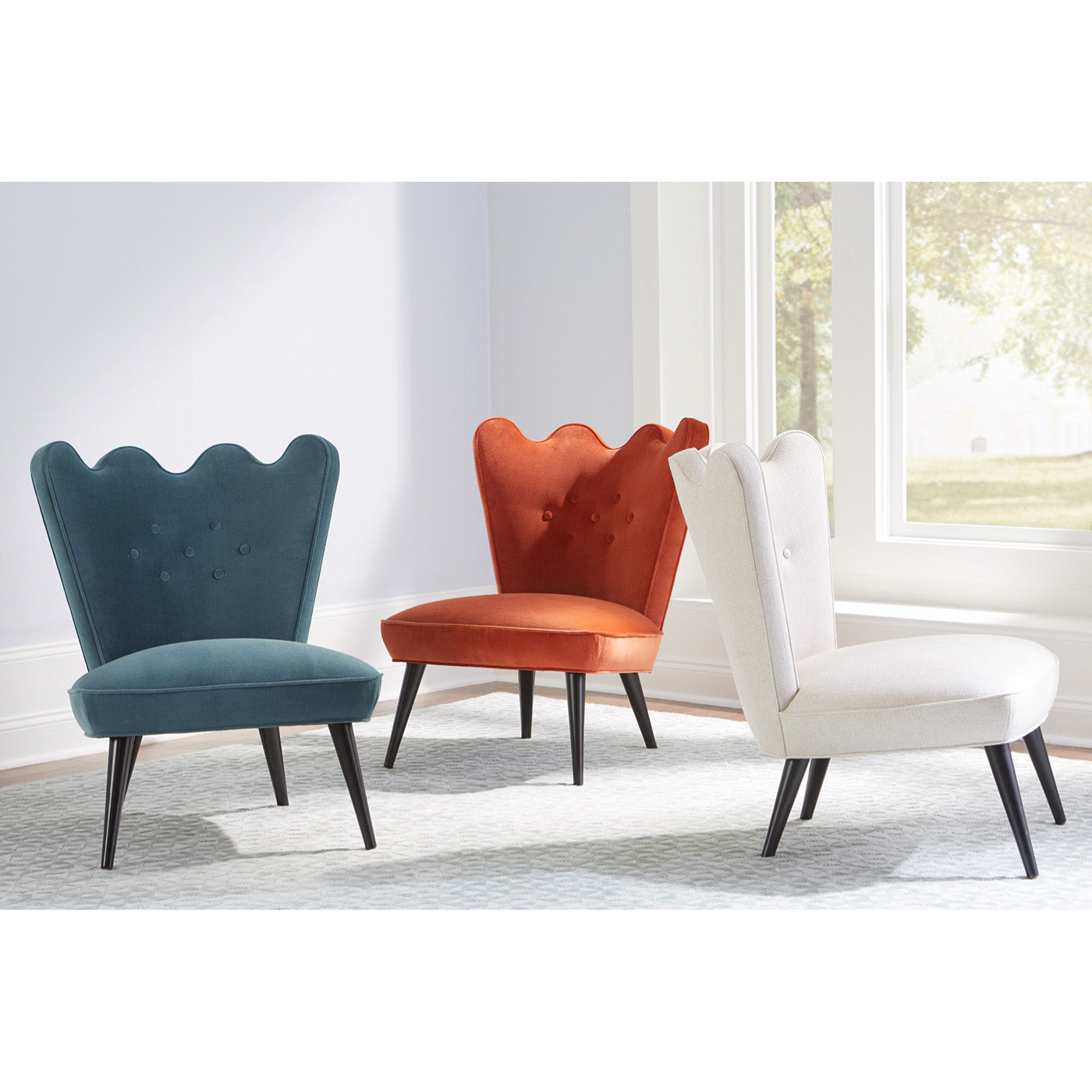 ripple slipper chair collection - styled view