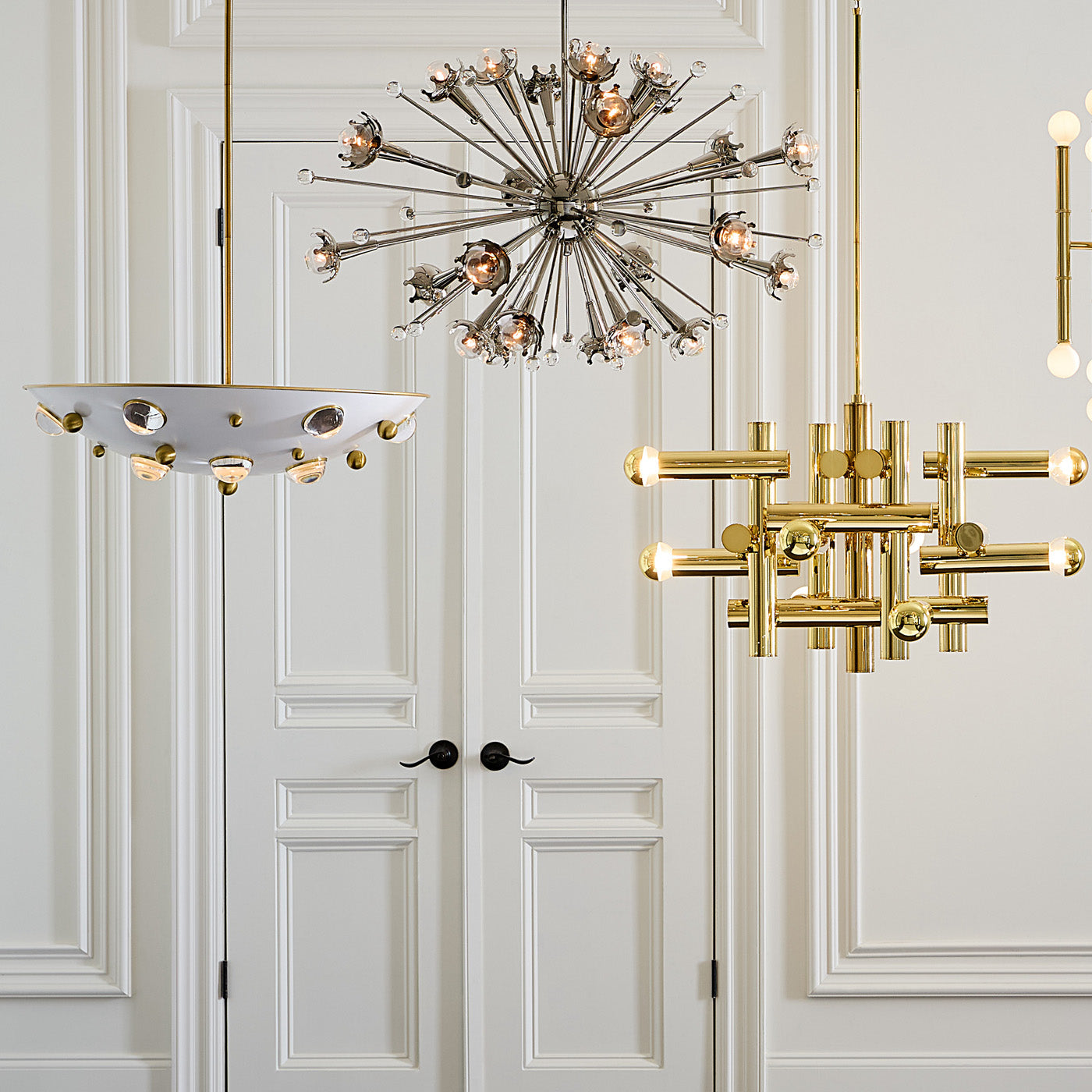 sputnik chandelier nickel styled