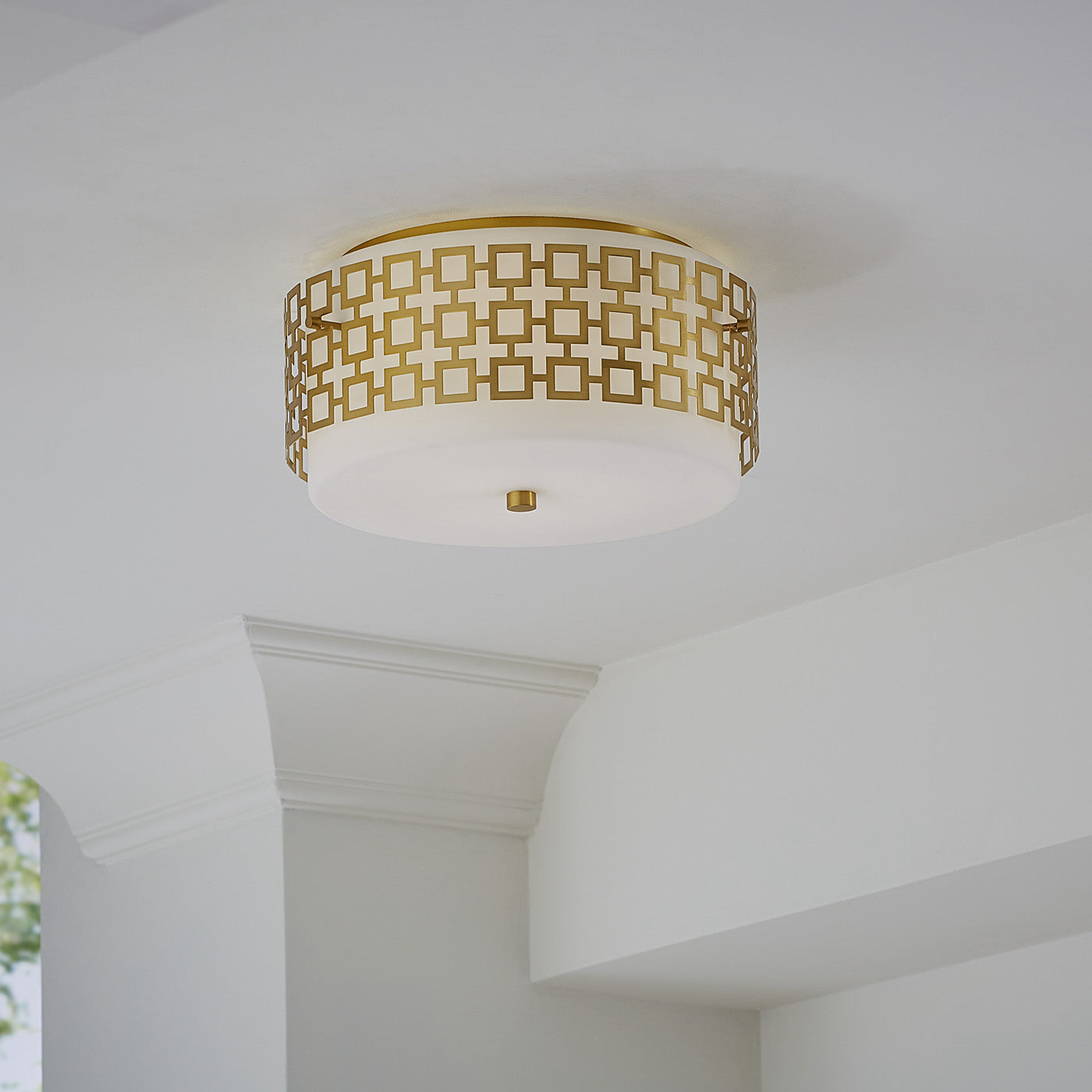 parker flush mount nickel - styled view