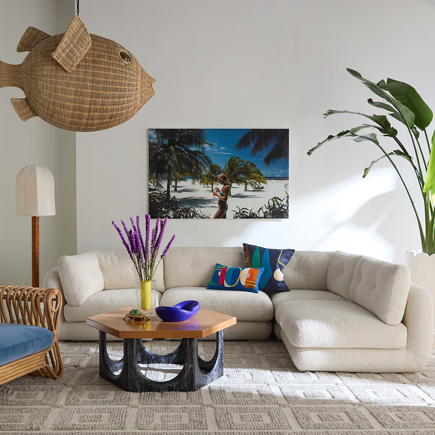 slim aarons "sarah marson williams" photograph with pompidou sectional