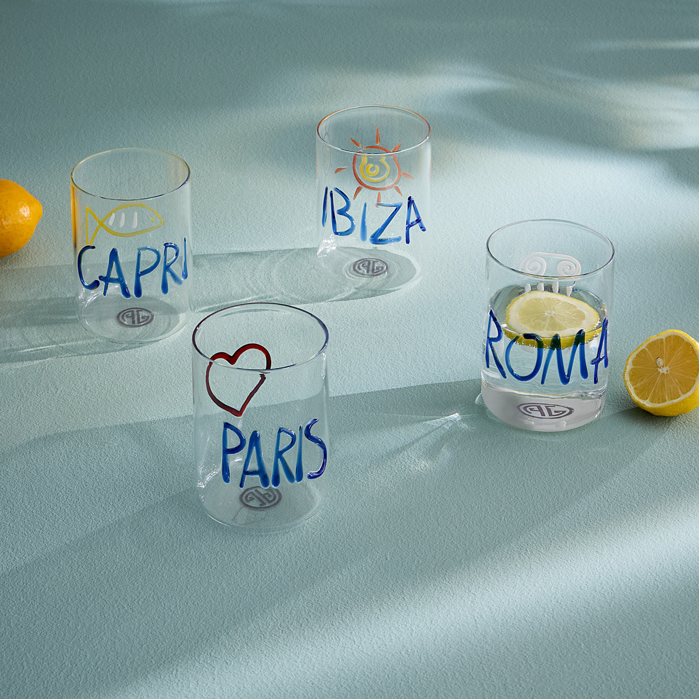 Jet Set Glassware Set - styled view