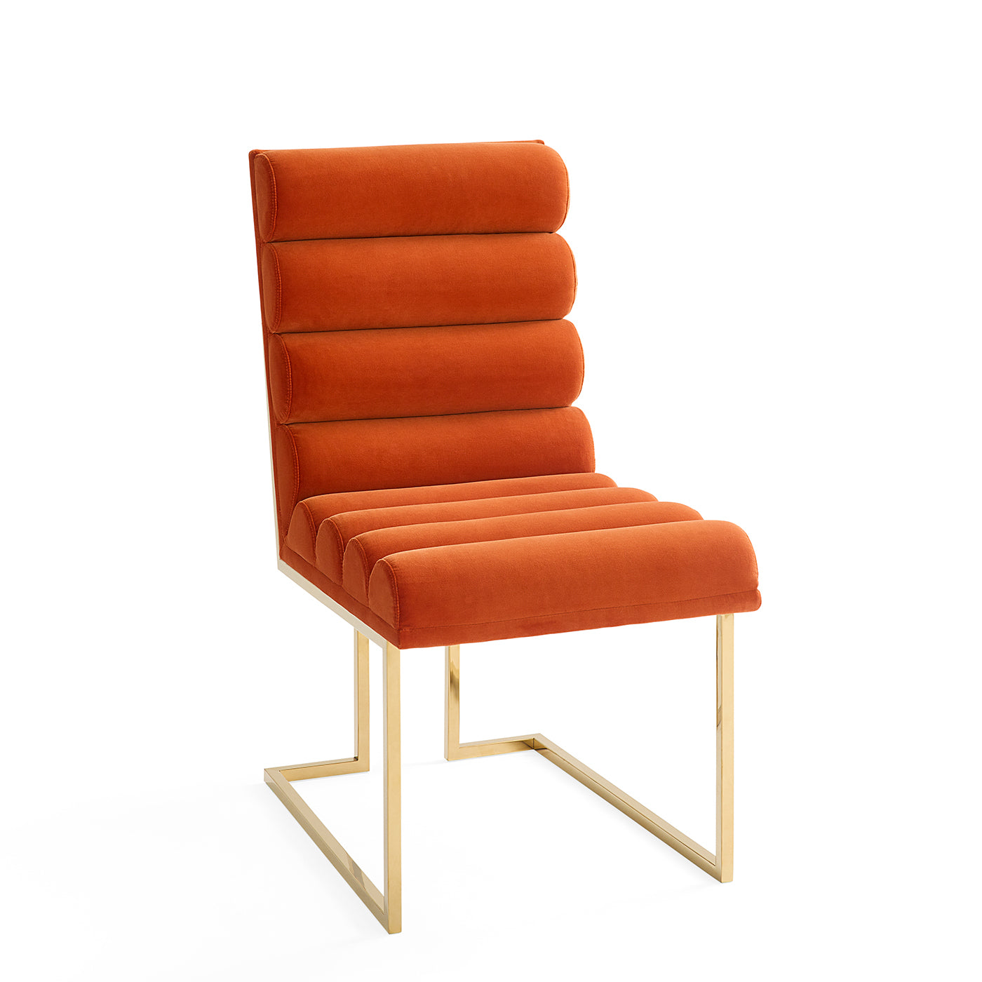 Goldfinger Channeled Dining Chair - angle view