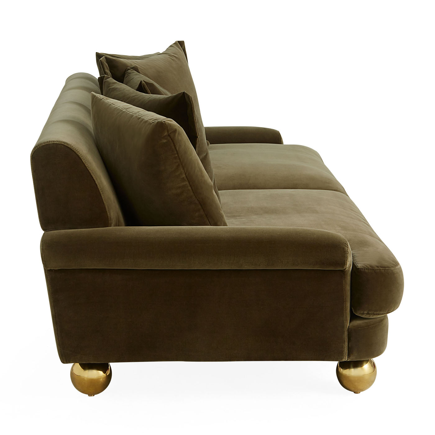 Greenwich Sofa Vincenza Sage - side view