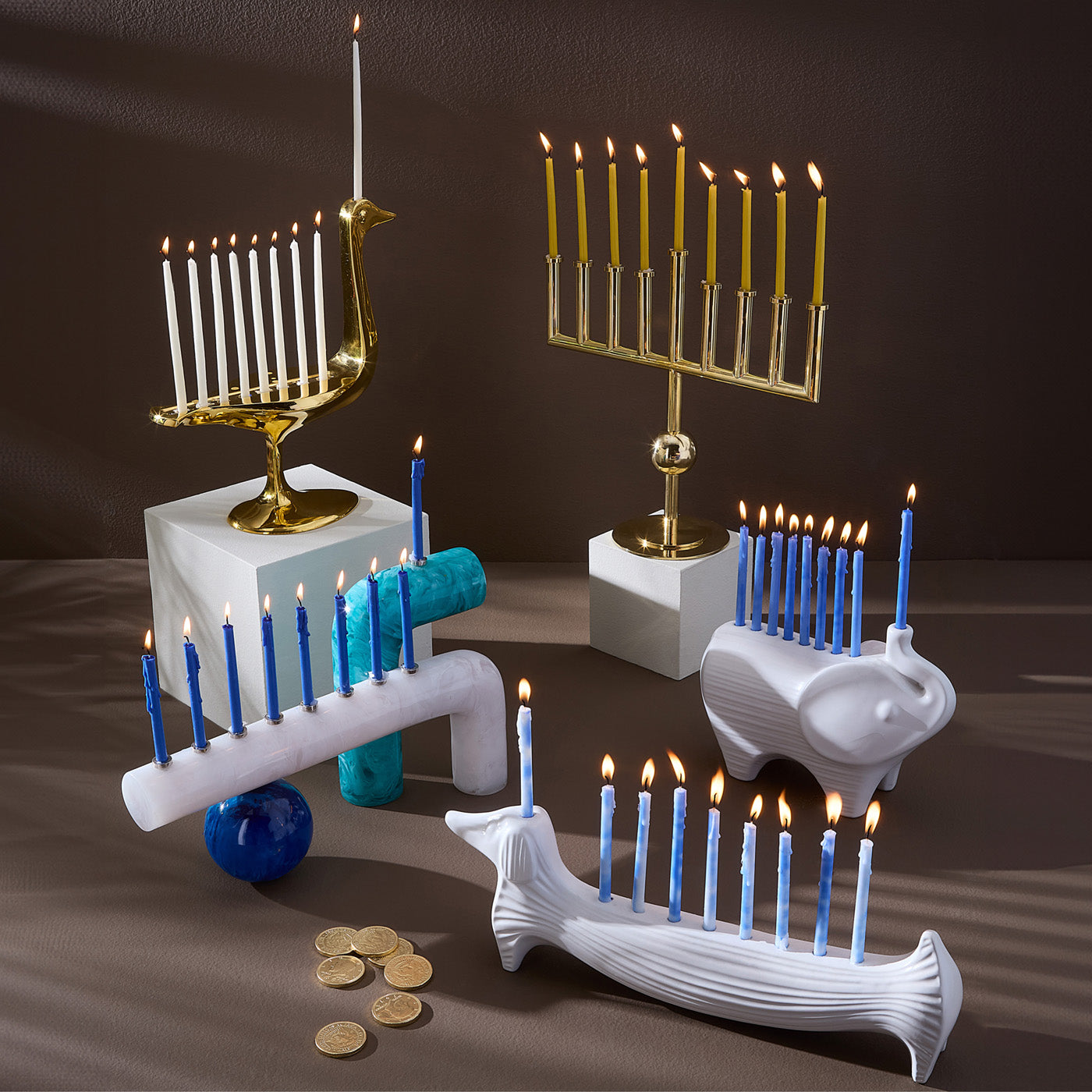 Elephant Menorah - holiday shot