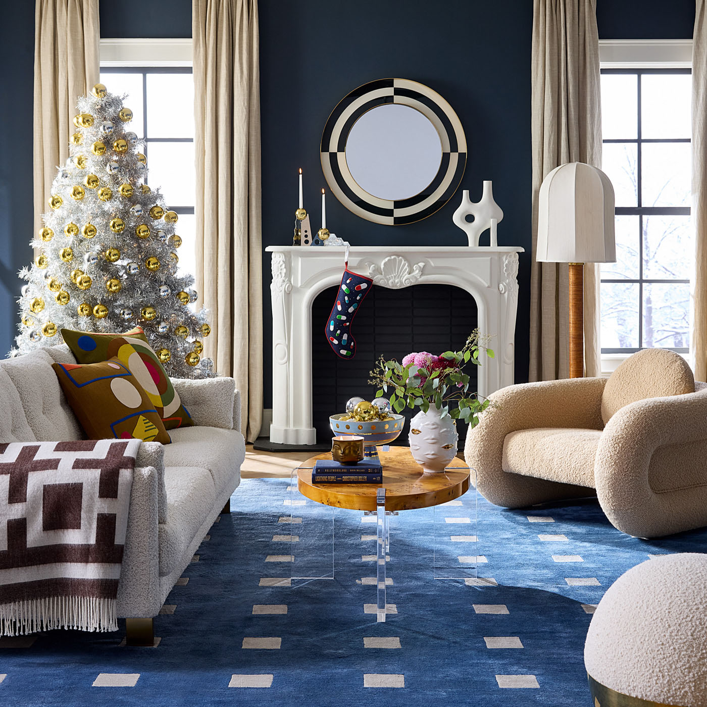 riviera dome floor lamp - holiday shot