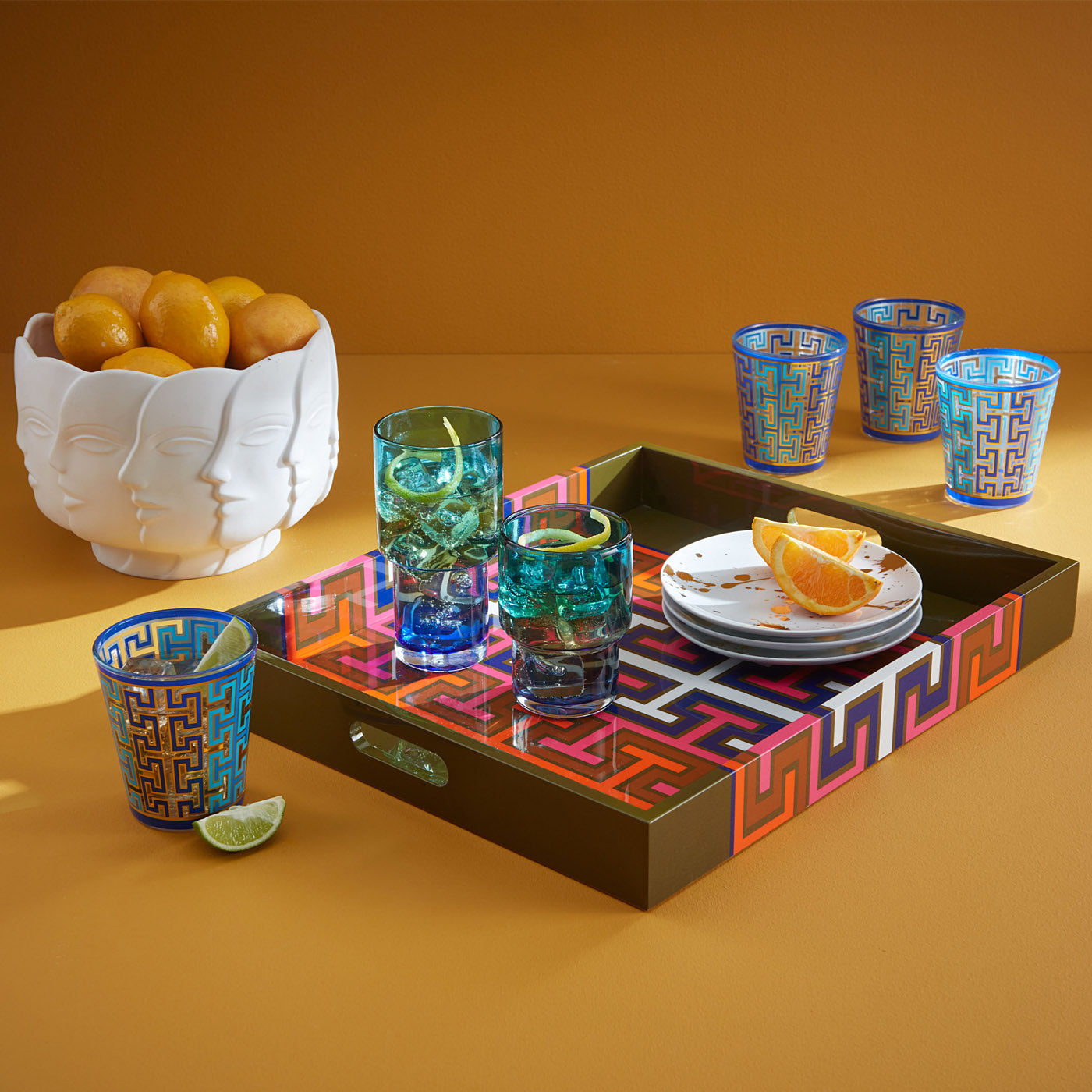 Dora Maar Radial Bowl with Madrid Tray
