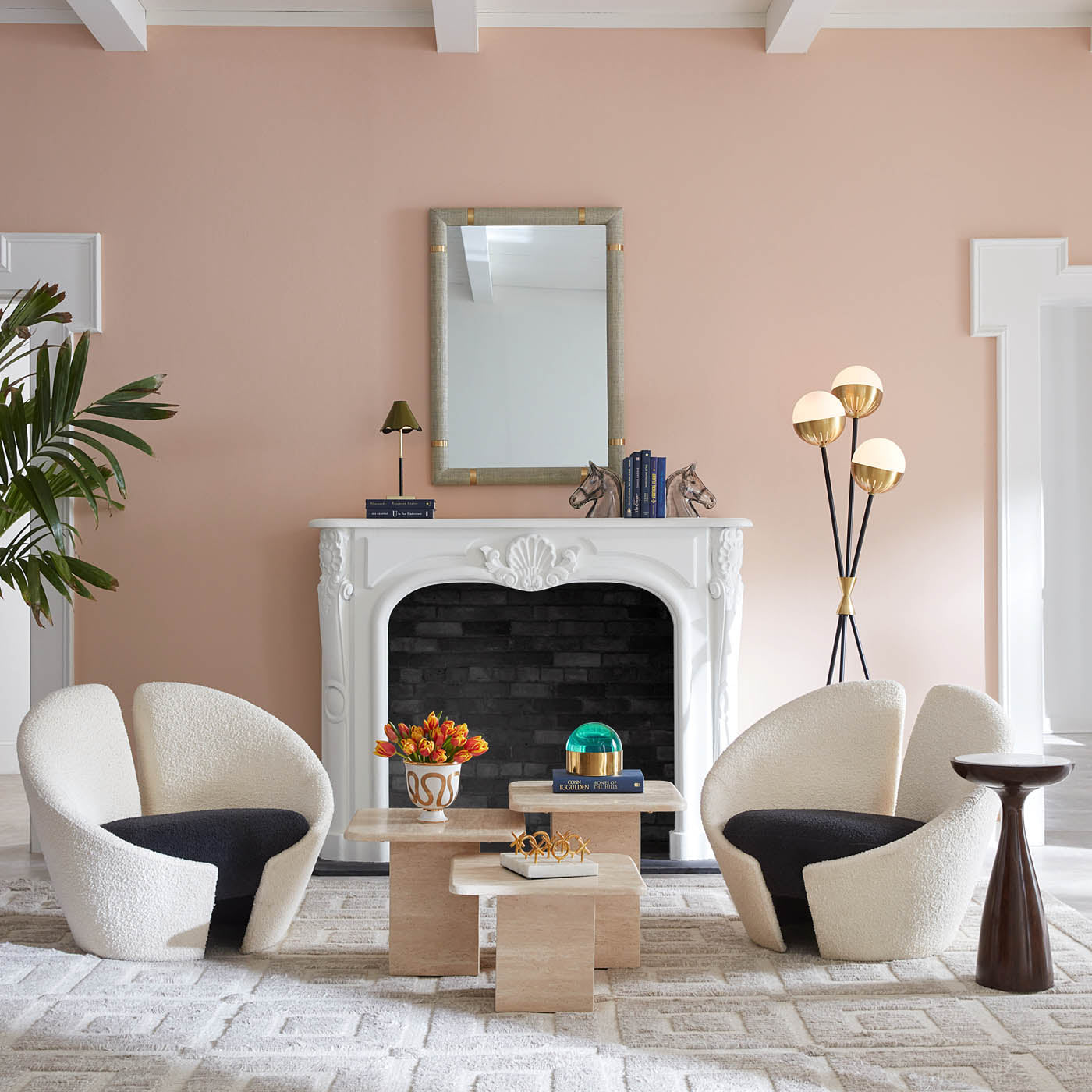 caracas tripod floor lamp brass