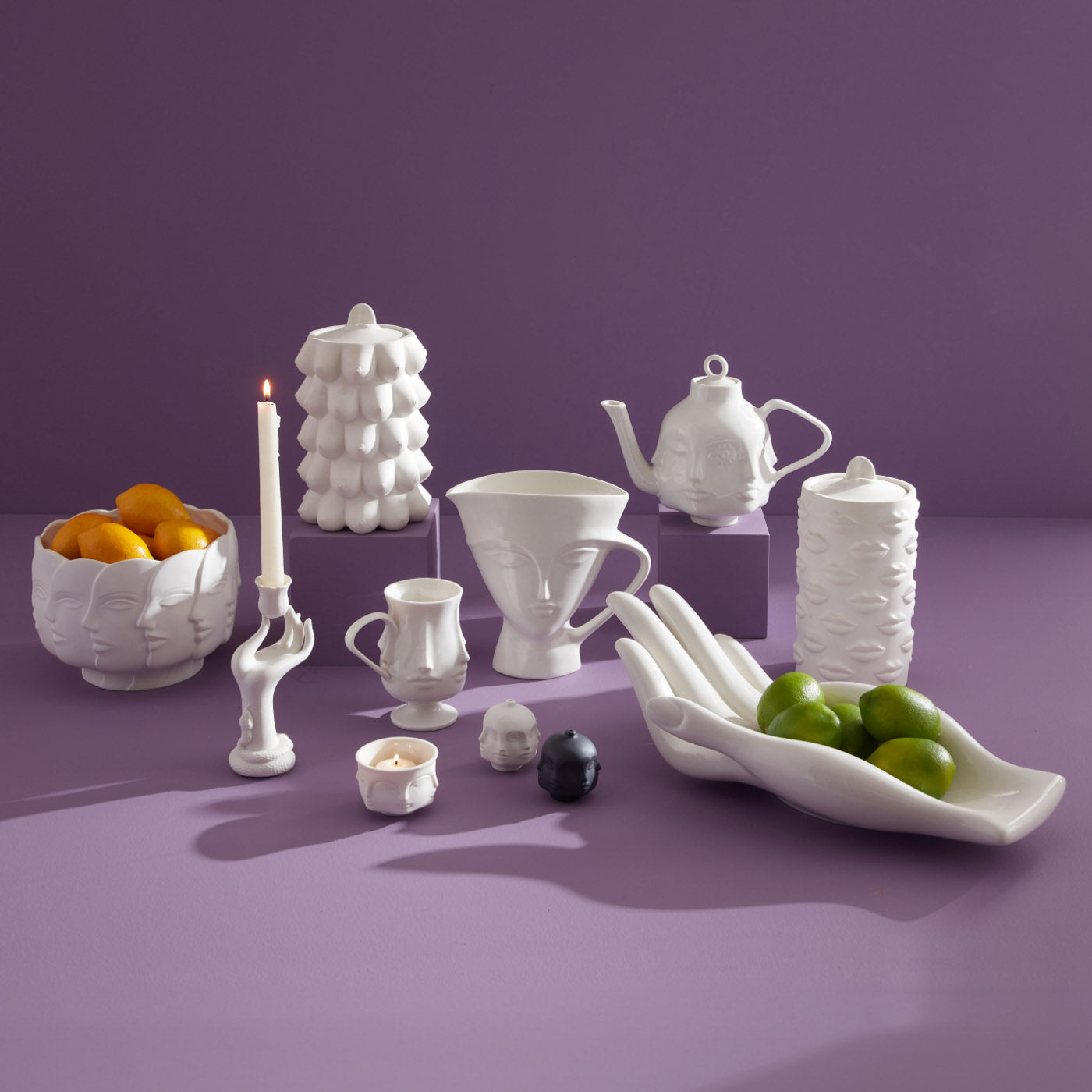 Dora Maar Radial Bowl with muse collection - style shot