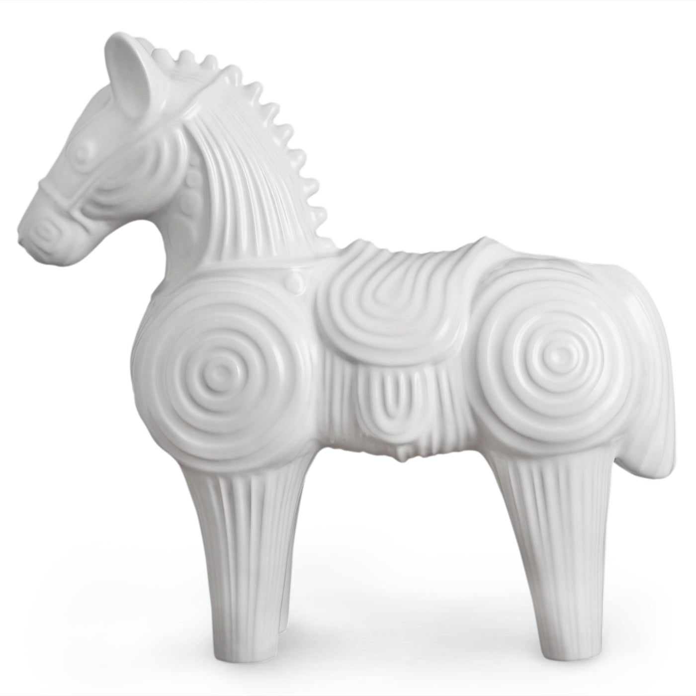 menagerie large horse stoneware white - side view