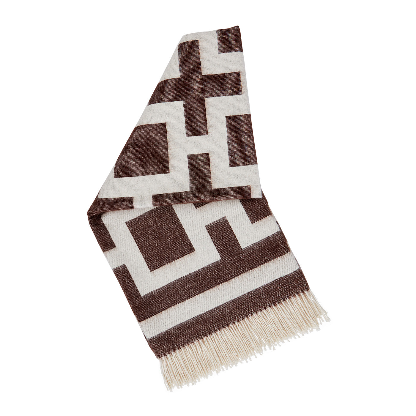 nixon baby alpaca throw - brown details view