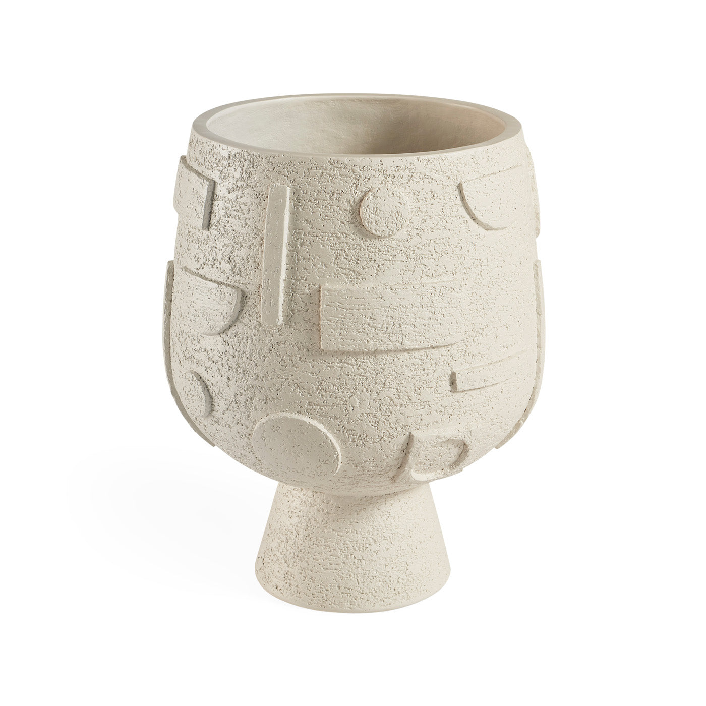 Osaka Puzzle Concrete Planter in Aerated Cement | Jonathan Adler