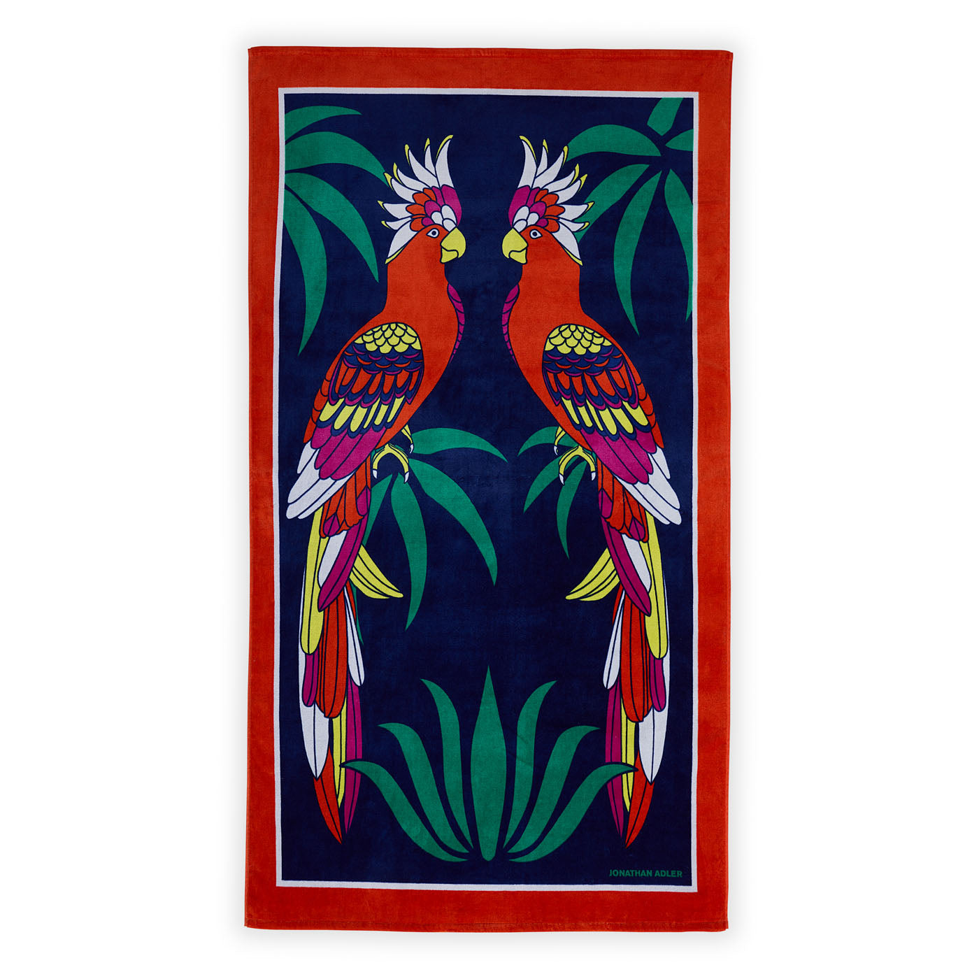 Parrots Beach Towel - front view