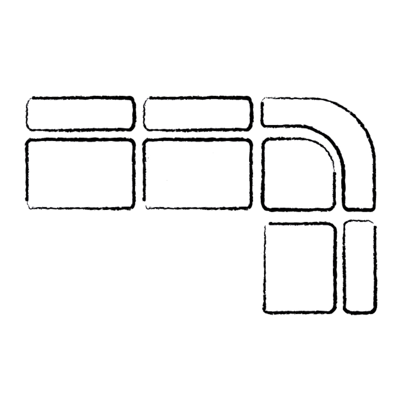 Pompidou Modular Sectional 4 Piece - Other Configuration