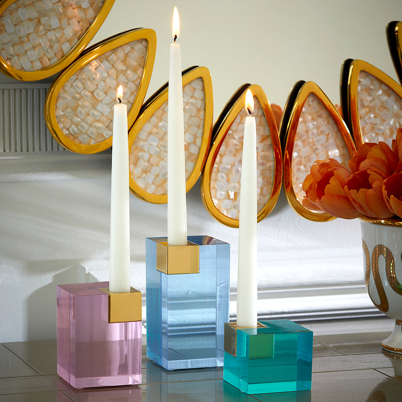 monte carlo candle holder collection - styled view