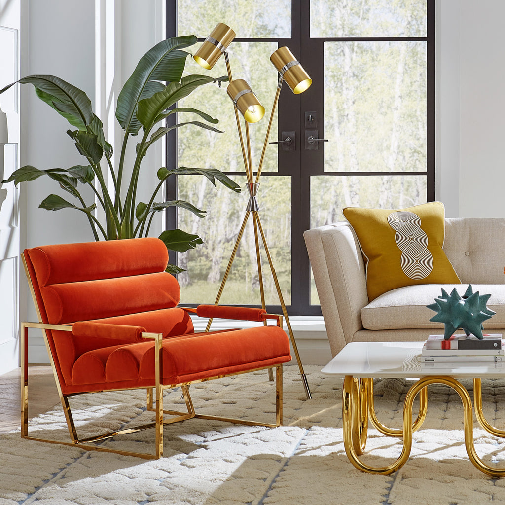 Channeled Goldfinger Lounge Chair | Jonathan Adler