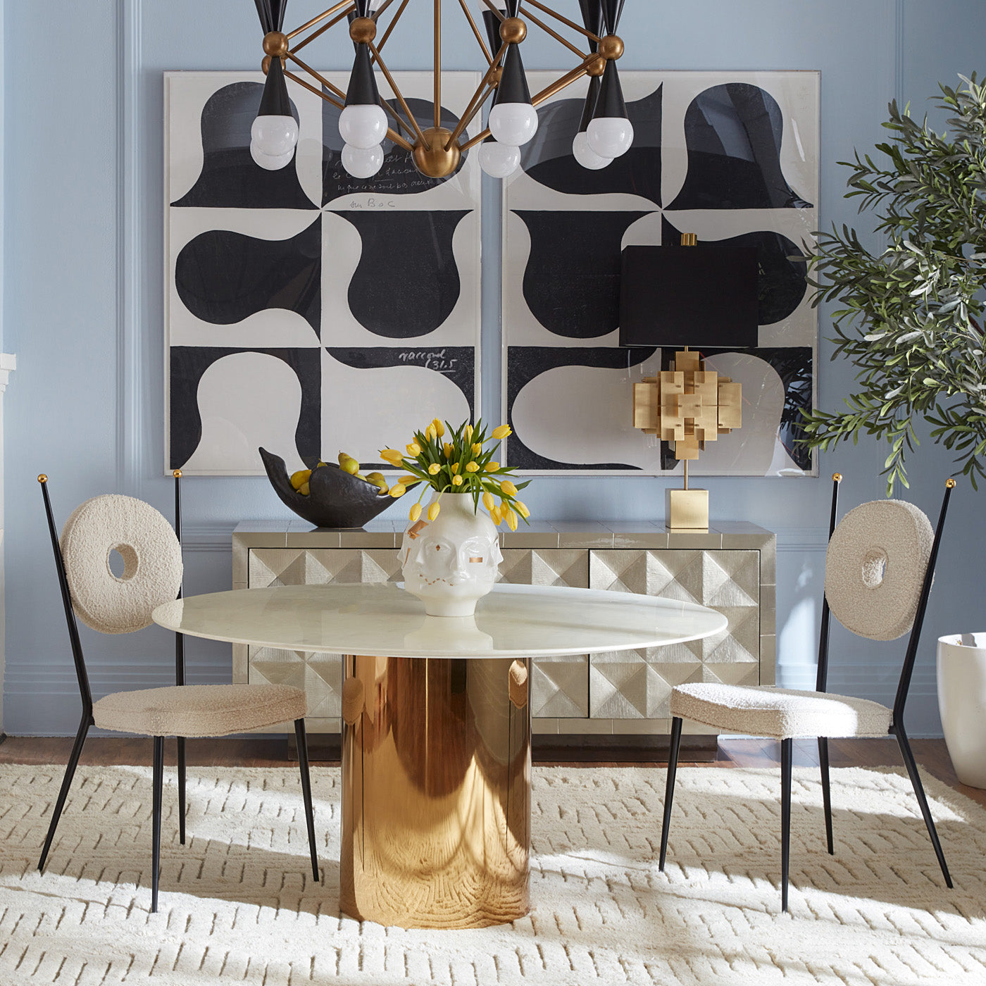 Alphaville Dining Table - styled view