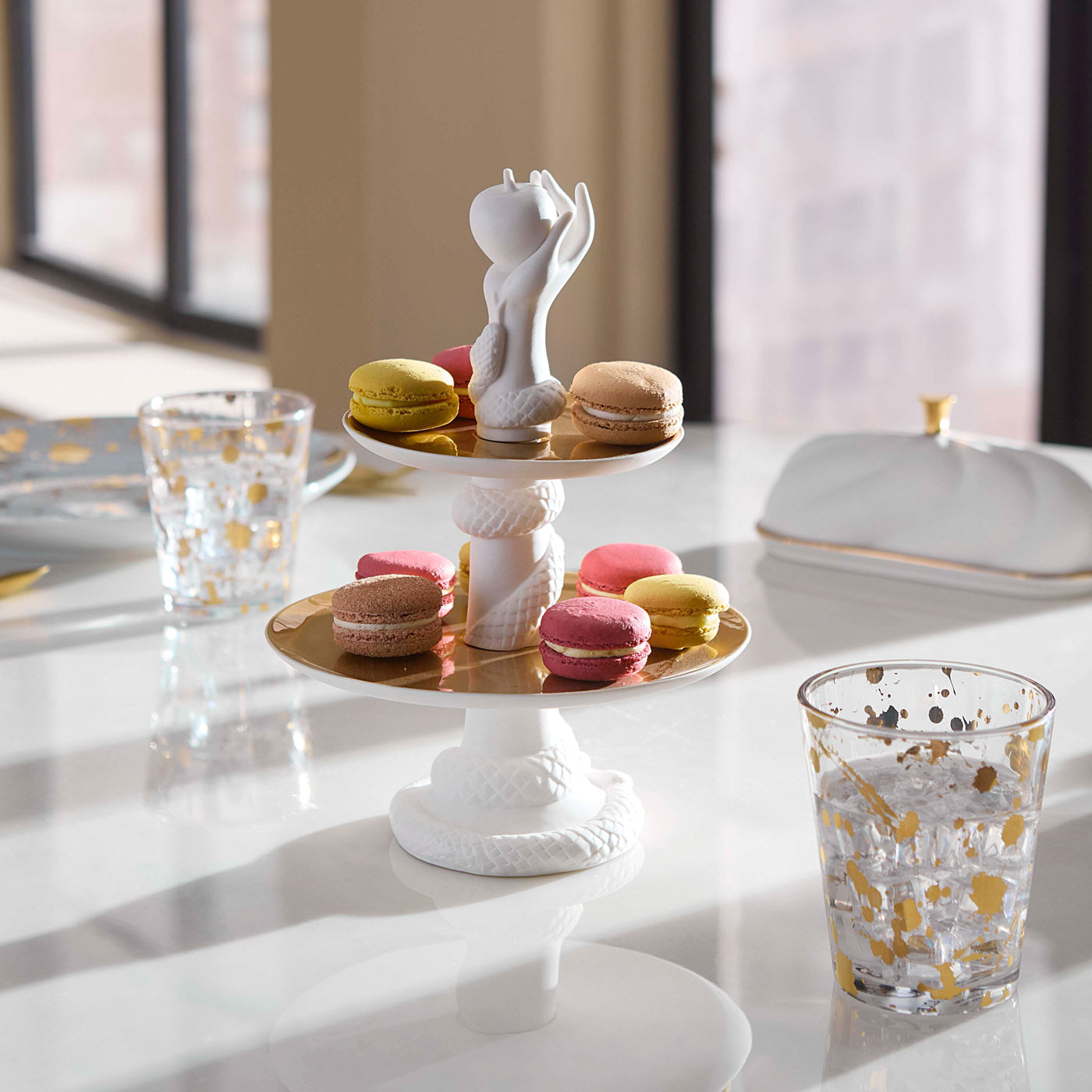 Geneva Butter Dish with Eve Bon Bon Tray