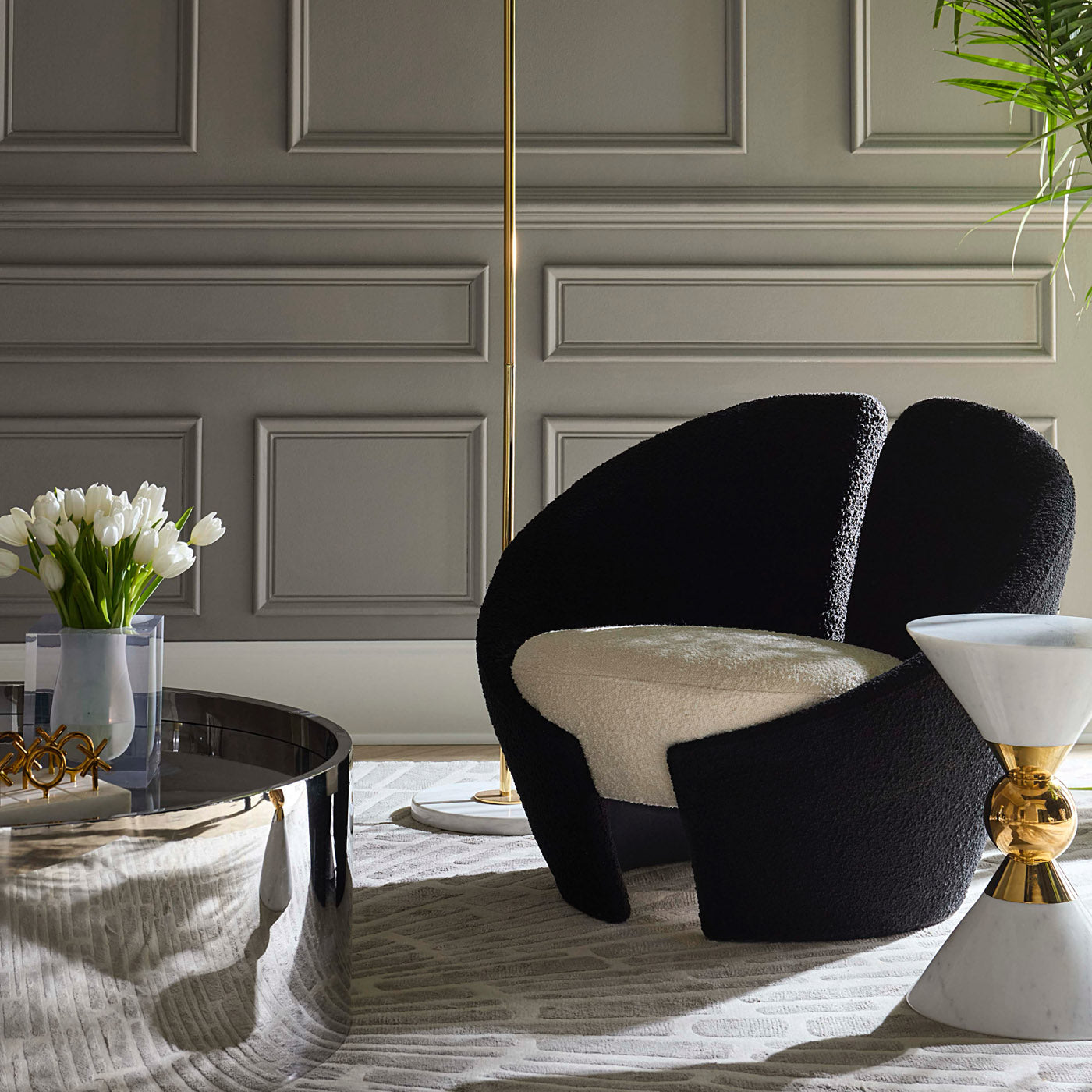 Marais Lounge Chair with lounge chairs - styled view
