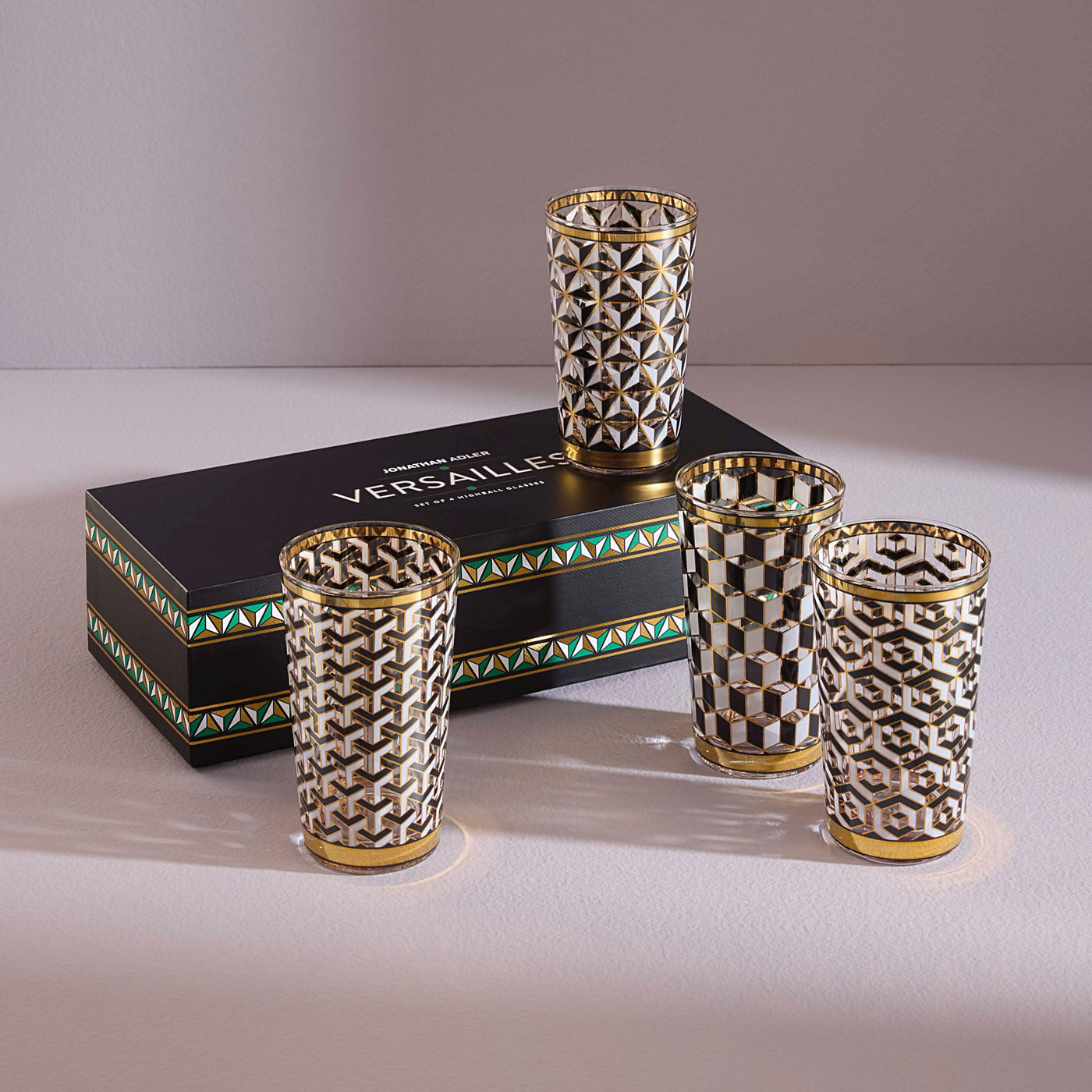 Versailles Highball Glassware Set - styled view