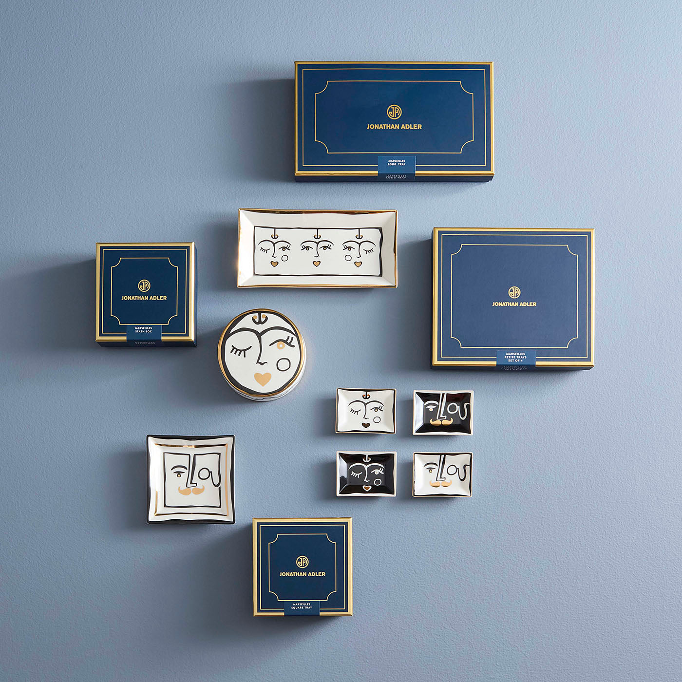 Marseilles trays with box