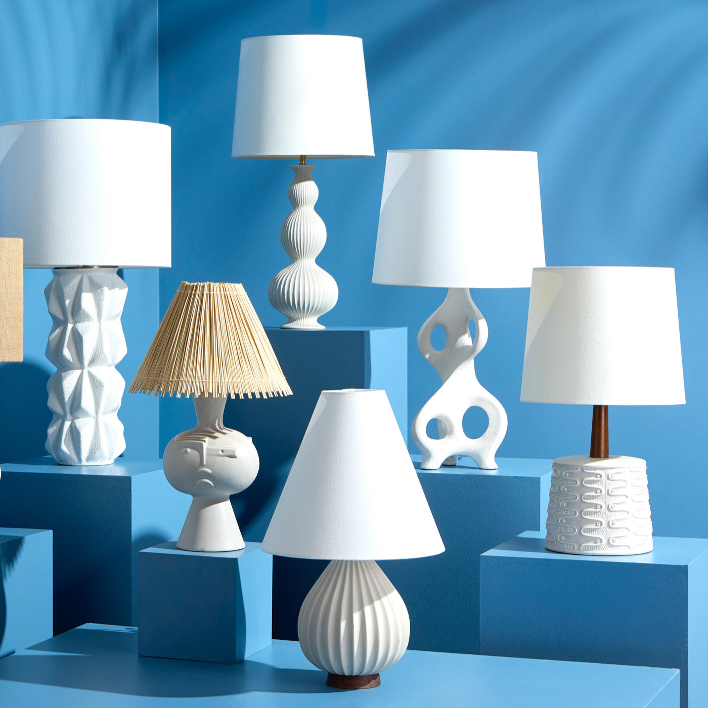 ceramic table lamp collection - angle view