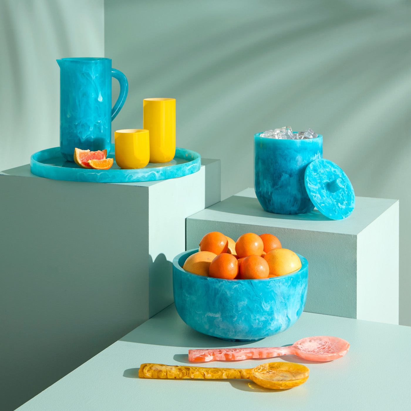 mustique ripple salad serving set collection