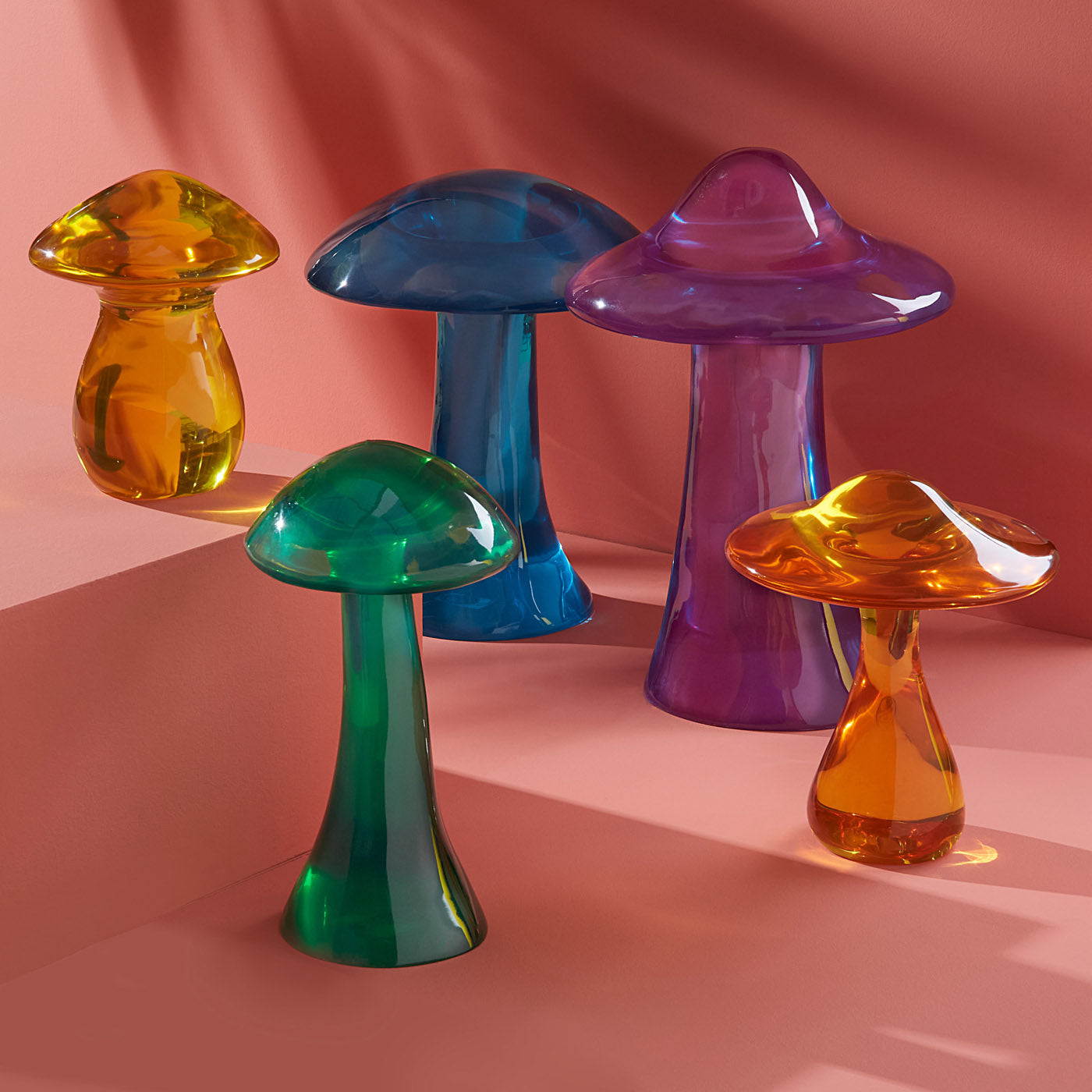 Green Acrylic Mushroom Objet