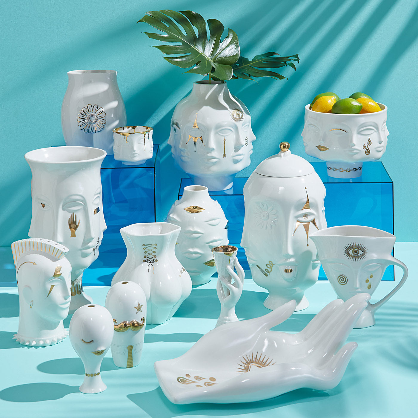 gilded i-scream vase porcelain collection