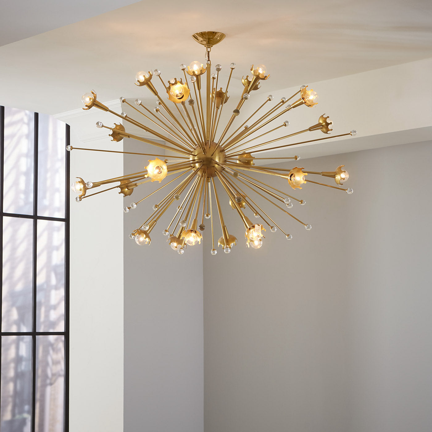 sputnik chandelier - fall styled view