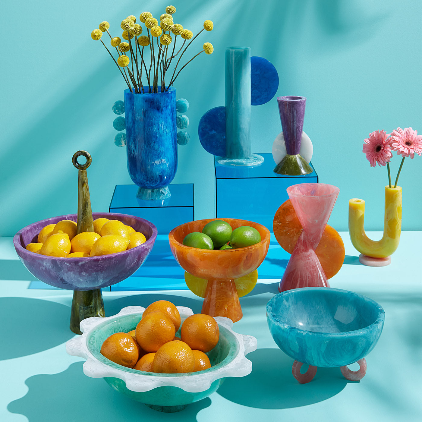 mustique double tube vase - details view