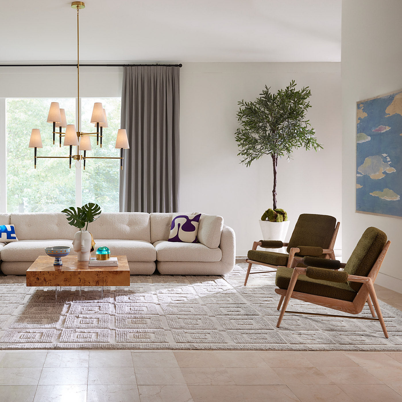 Ventana Two Tier in upper right corner with Pompidou Sectional 2