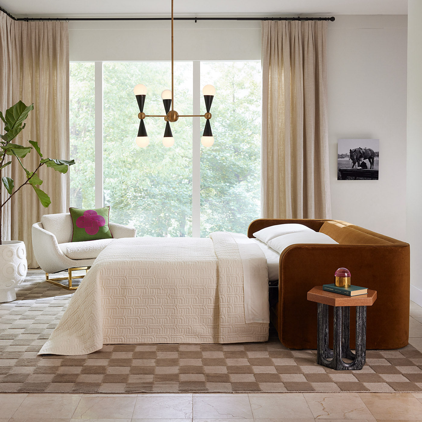 Sunset Sleeper Sofa styled bed view