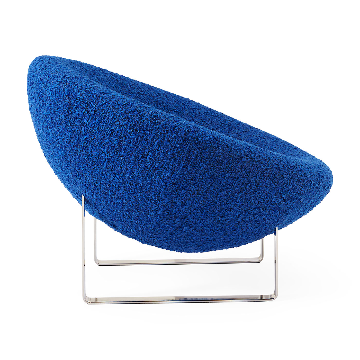 Saturn Lounge Chair in cirrus cobalt - side view