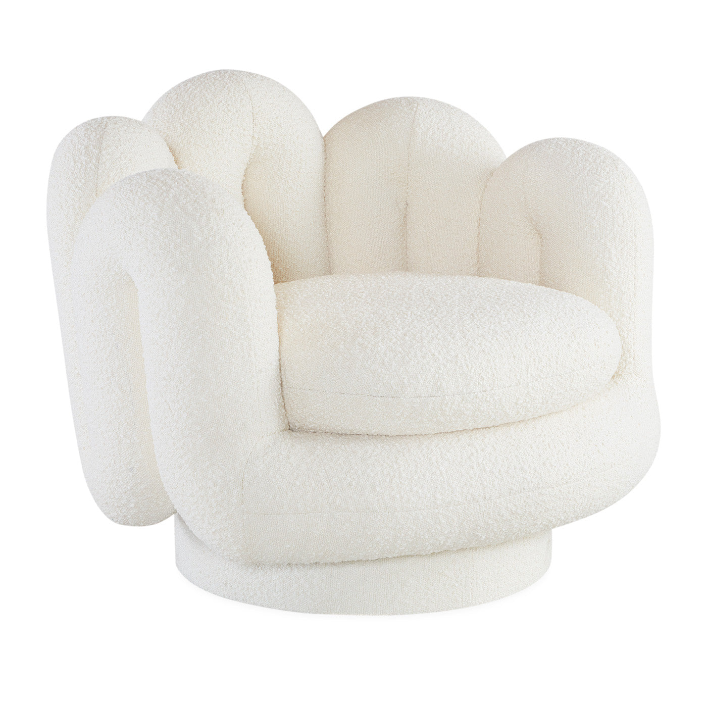 Serpentine Swivel Chair Olympus Snow - angle view