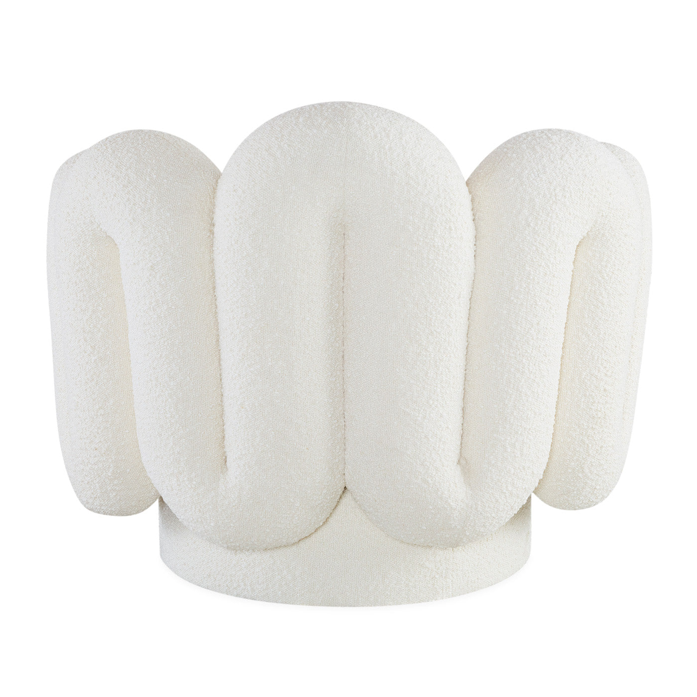 Serpentine Swivel Chair Olympus Snow - back angle view