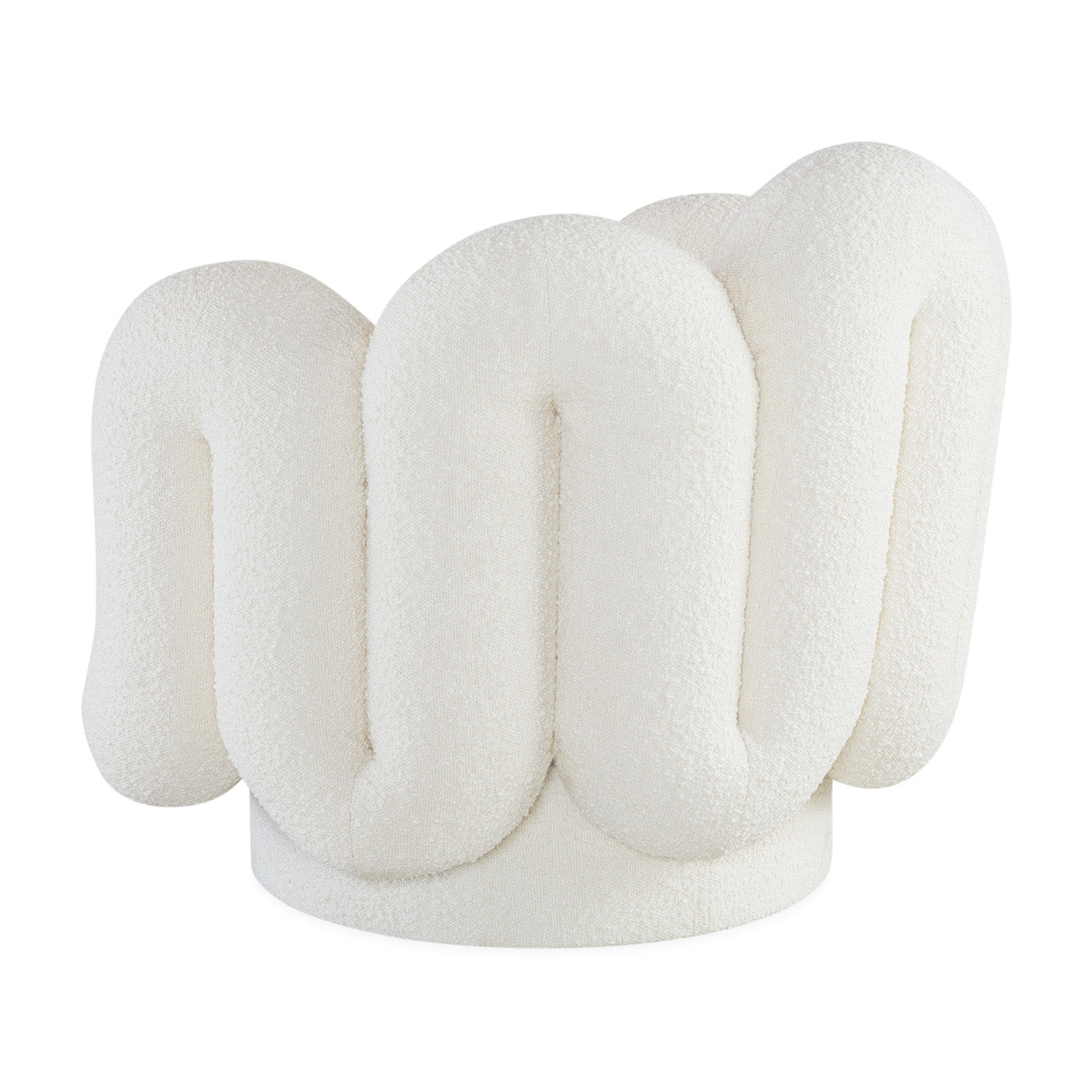 Serpentine Swivel Chair Olympus Snow - back view